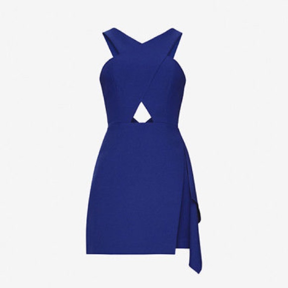 BCBGMAXAZRIA Qyun Cutout Dress in BT Larkspur Blue - Picture 4 of 5